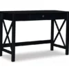 Richland Black 1-Drawer Wood X Leg Wood End Table