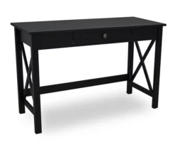 Richland Black 1-Drawer Wood X Leg Wood End Table -DHP SHOP 810543158 4