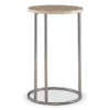Global Designs Pewter Geometric Capiz Mosaic C Accent Table