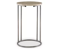 Global Designs Pewter Geometric Capiz Mosaic C Accent Table 7 Global Designs Pewter Geometric Capiz Mosaic C Accent Table -DHP SHOP 810543213 3
