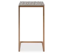 Global Designs Gold Geometric Capiz Mosaic Fish Pattern C Accent Table 7 Global Designs Gold Geometric Capiz Mosaic Fish Pattern C Accent Table -DHP SHOP 810543218 3