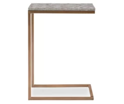 Global Designs Gold Geometric Capiz Mosaic Fish Pattern C Accent Table 9 Global Designs Gold Geometric Capiz Mosaic Fish Pattern C Accent Table -DHP SHOP 810543218 5