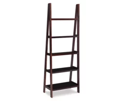 Boston Espresso 5-Shelf Wooden Ladder Bookcase 15 Boston Espresso 5-Shelf Wooden Ladder Bookcase -DHP SHOP 810543223 4