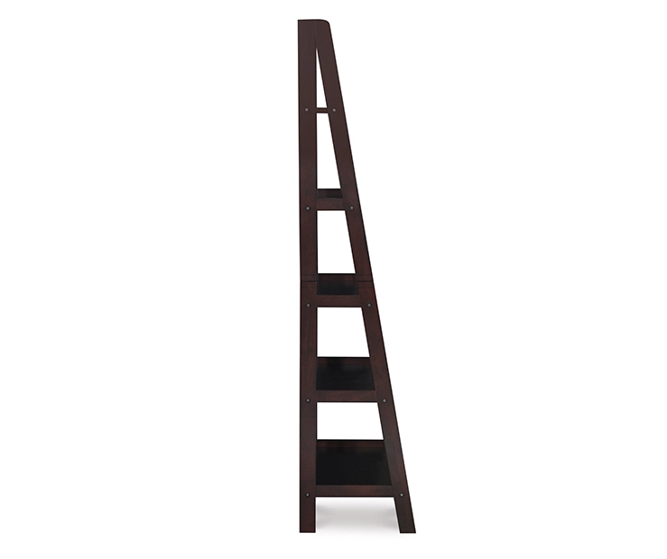 Boston Espresso 5-Shelf Wooden Ladder Bookcase 8 Boston Espresso 5-Shelf Wooden Ladder Bookcase - Image 8
