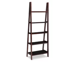 Boston Espresso 5-Shelf Wooden Ladder Bookcase 11 Boston Espresso 5-Shelf Wooden Ladder Bookcase -DHP SHOP 810543223 A0 1