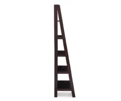 Boston Espresso 5-Shelf Wooden Ladder Bookcase 13 Boston Espresso 5-Shelf Wooden Ladder Bookcase -DHP SHOP 810543223 A0 2