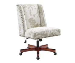 Austin Brown Linen Cow Print Office Chair