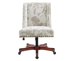 Austin Brown Linen Cow Print Office Chair -DHP SHOP 810543224 A0 2