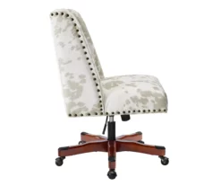 Austin Brown Linen Cow Print Office Chair -DHP SHOP 810543224 A2 3