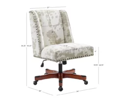 Austin Brown Linen Cow Print Office Chair -DHP SHOP 810543224 D8 10