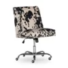 Austin Black Cow Print Draper Swivel Office Chair