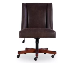 Austin Dark Walnut Upholstered Office Chair -DHP SHOP 810543233 A0 2