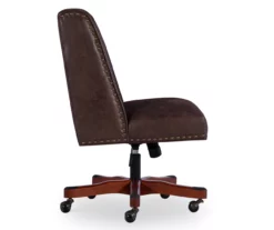 Austin Dark Walnut Upholstered Office Chair -DHP SHOP 810543233 A1 3