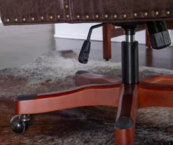 Austin Dark Walnut Upholstered Office Chair -DHP SHOP 810543233 A8 8