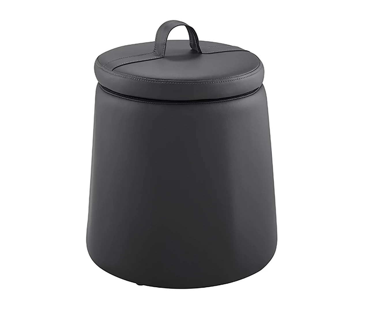 Jenna Faux Leather Tapered Storage Accent Stool 2 Jenna Faux Leather Tapered Storage Accent Stool - Image 2