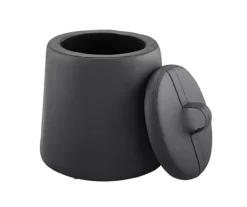 Jenna Faux Leather Tapered Storage Accent Stool 13 Jenna Faux Leather Tapered Storage Accent Stool -DHP SHOP 810543234 4