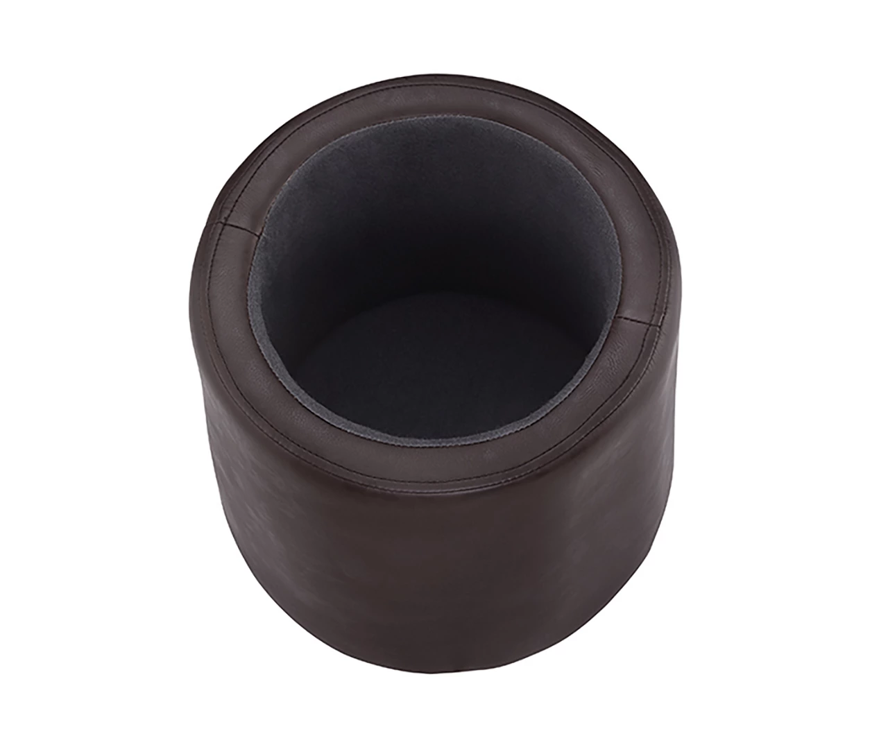 Jenna Faux Leather Tapered Storage Accent Stool 4 Jenna Faux Leather Tapered Storage Accent Stool - Image 4