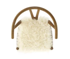 Emmitt Gray & Brown Faux Fur Wishbone Chair 19 Emmitt Gray & Brown Faux Fur Wishbone Chair -DHP SHOP 810543298 A4 6