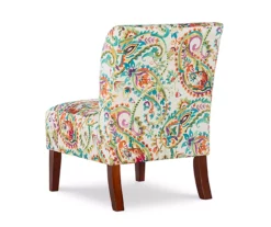 Danna Multicolor Upholstered Paisley Curved Back Slipper Chair -DHP SHOP 810543301 4