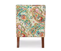 Danna Multicolor Upholstered Paisley Curved Back Slipper Chair -DHP SHOP 810543301 5