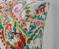 Danna Multicolor Upholstered Paisley Curved Back Slipper Chair -DHP SHOP 810543301 7