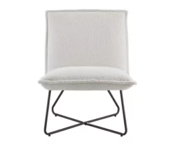 Aalyazia White Sherpa Accent Chair -DHP SHOP 810543305 3