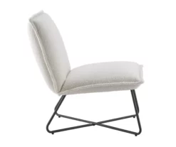 Aalyazia White Sherpa Accent Chair -DHP SHOP 810543305 5