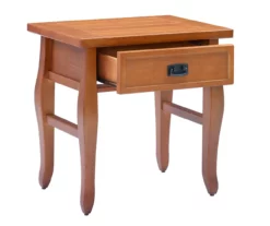 Denver Antique Pine 1-Drawer Curved Leg End Table -DHP SHOP 810543318 A0 6