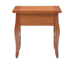 Denver Antique Pine 1-Drawer Curved Leg End Table -DHP SHOP 810543318 A2 5