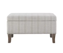Lisa Railroad Striped Storage Ottoman -DHP SHOP 810543333 3