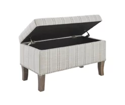 Lisa Railroad Striped Storage Ottoman -DHP SHOP 810543333 4