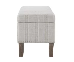 Lisa Railroad Striped Storage Ottoman -DHP SHOP 810543333 5