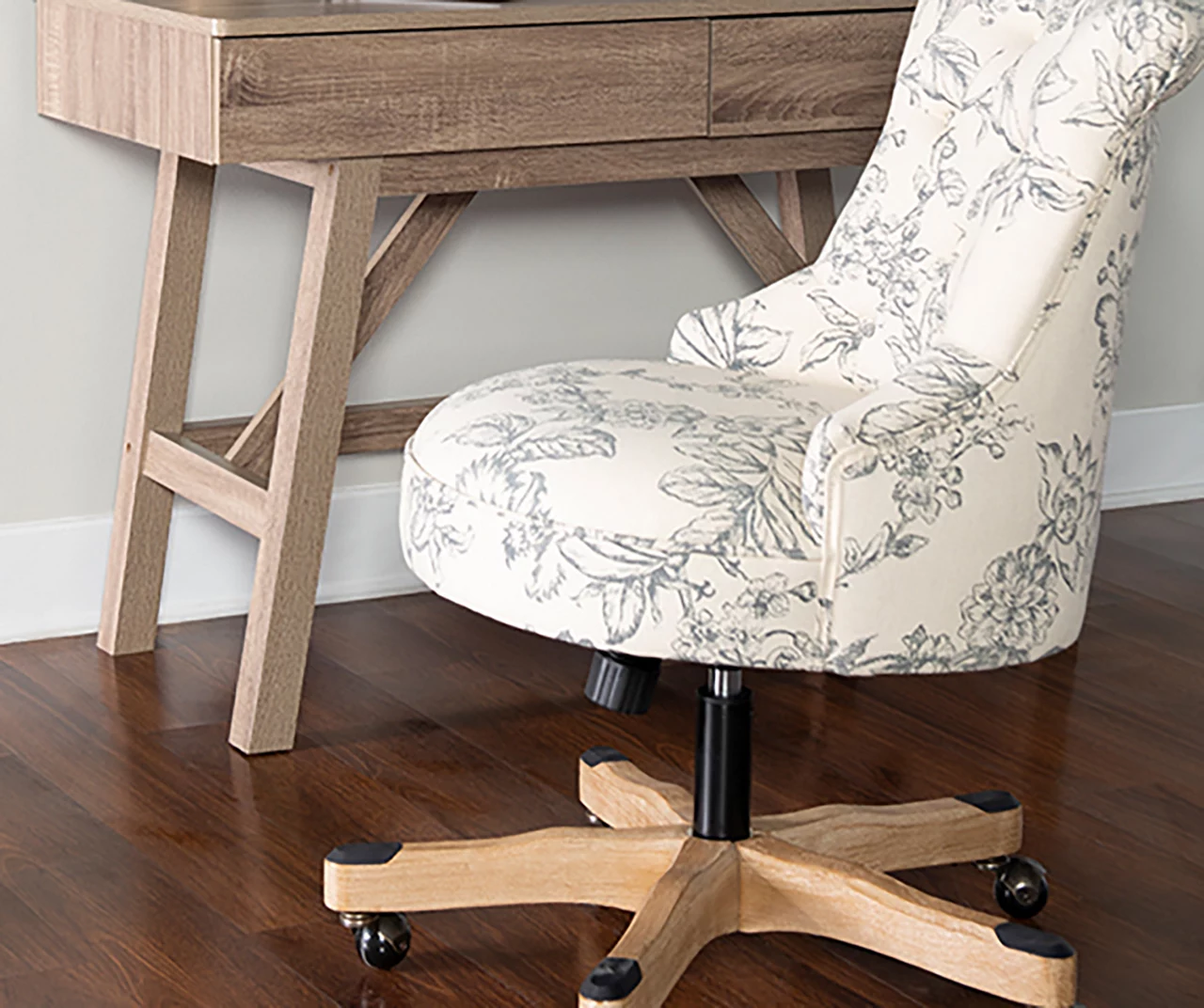 Tift Floral Fabric Swivel Office Chair 2 Tift Floral Fabric Swivel Office Chair - Image 2