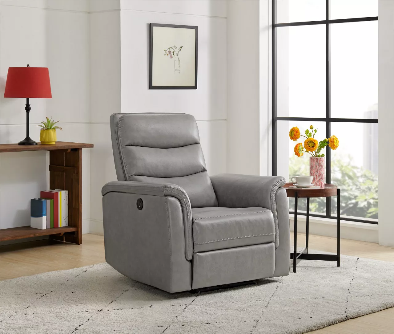 Real Living Faux Leather Power Recliner 2 Real Living Faux Leather Power Recliner - Image 2