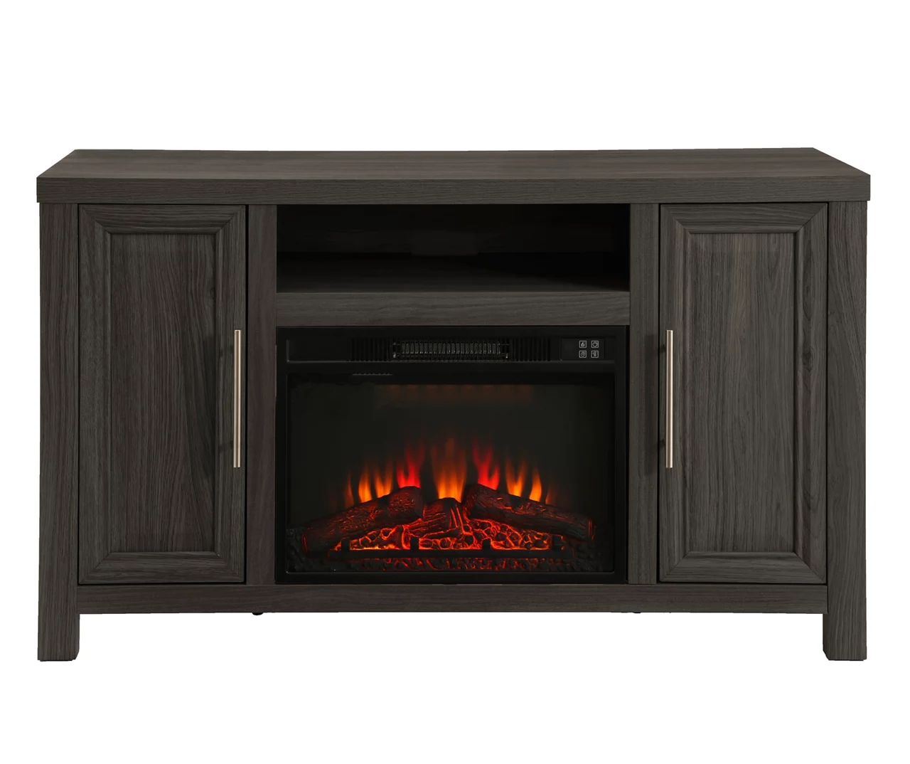 54" Gray Electric Fireplace Console 1 54" Gray Electric Fireplace Console
