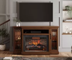 66" Heirloom Cherry Electric Fireplace Console -DHP SHOP 810570830 31