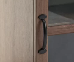 54" Walnut Glass Door Electric Fireplace Console -DHP SHOP 810571210 2