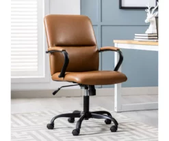 Camel Brown Vegan Leather Office Chair 16 Camel Brown Vegan Leather Office Chair -DHP SHOP 810583520 A0 1