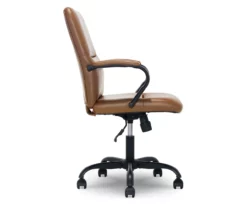 Camel Brown Vegan Leather Office Chair 14 Camel Brown Vegan Leather Office Chair -DHP SHOP 810583520 A2 2