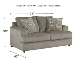 Soletren Ash Loveseat -DHP SHOP 810587412 8