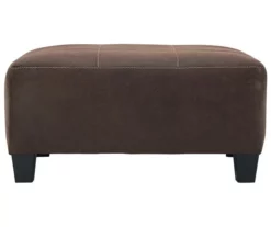 Signature Design By Ashley Navi Faux Leather Oversized Accent Ottoman -DHP SHOP 810587440 3