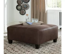 Signature Design By Ashley Navi Faux Leather Oversized Accent Ottoman -DHP SHOP 810587440 4