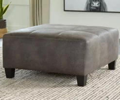 Signature Design By Ashley Navi Faux Leather Oversized Accent Ottoman -DHP SHOP 810587441 4