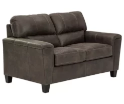Signature Design By Ashley Navi Faux Leather Loveseat -DHP SHOP 810587444 1