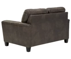 Navi Smoke Faux Leather Loveseat -DHP SHOP 810587444 4 1