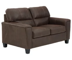 Signature Design By Ashley Navi Faux Leather Loveseat -DHP SHOP 810587484 1