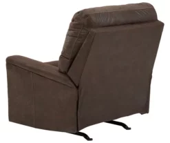 Navi Chestnut Faux Leather Rocker Recliner -DHP SHOP 810587485 2