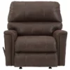 Navi Chestnut Faux Leather Rocker Recliner