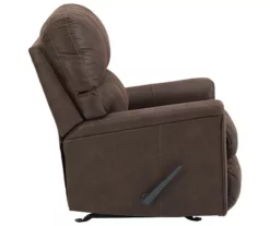 Navi Chestnut Faux Leather Rocker Recliner -DHP SHOP 810587485 5