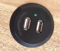 Medium Mango Round Side Table With USB Charging -DHP SHOP 810587515 A7